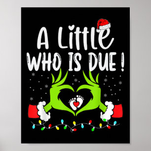 Affiche Une petite qui est due drôle de Noël Grossesse Ann