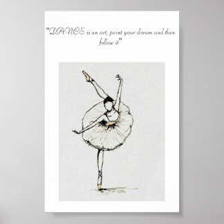 Affiche Une photo de danse avec une citation de danse