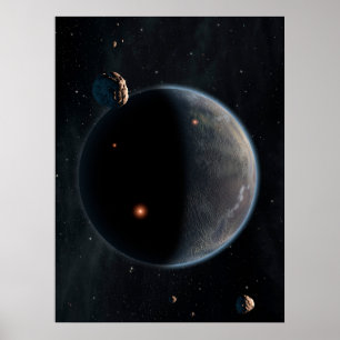 Affiche Une Planète Comme La Terre Riche En Carbone Et Sèc