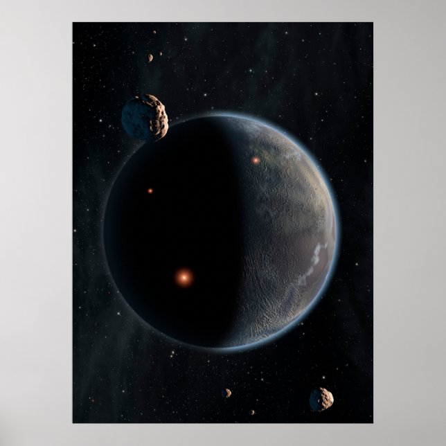 Affiche Une Planète Comme La Terre Riche En Carbone Et Sèc (Devant)