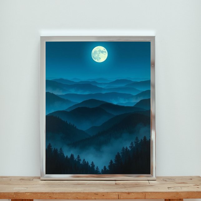 Affiche Une Pleine lune lumineuse (Créateur téléchargé)