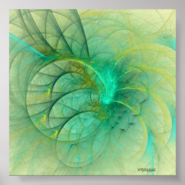 Affiche Une plume dans son casquette (vert) (Devant)