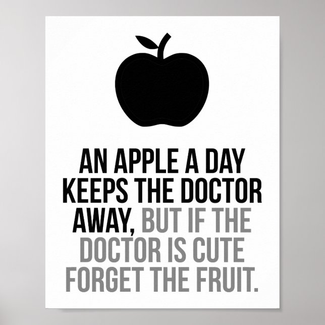 Affiche Une Pomme Par Jour Empêche Le Docteur (Devant)
