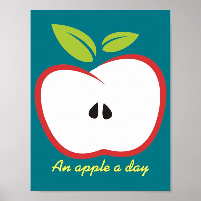Affiche Une pomme par jour illustration (Devant)