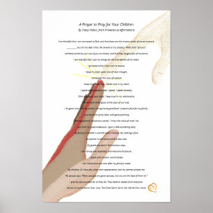 Affiche Une prière à prier pour vos enfants par Cheryl Pat