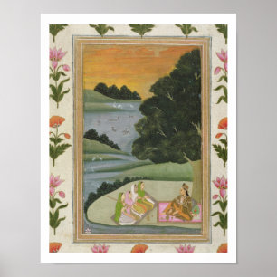 Affiche Une princesse écoutant les musiciens féminins par