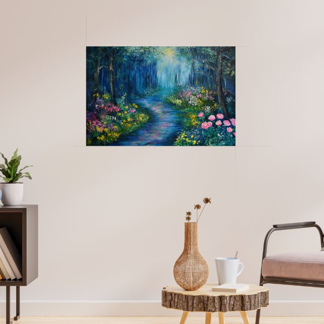 Affiche 'Une promenade dans la forêt' Chemin Fleur sauvage (Salon 3)
