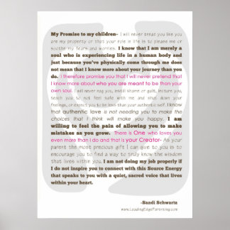 Affiche Une promesse à mon enfant