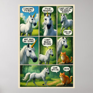 Affiche Une Rencontre Magique avec un Chat qui Parle