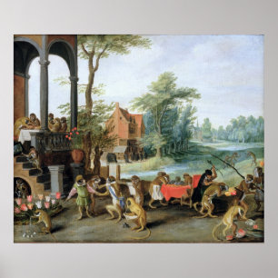Affiche Une satire de la folie de Tulip Mania