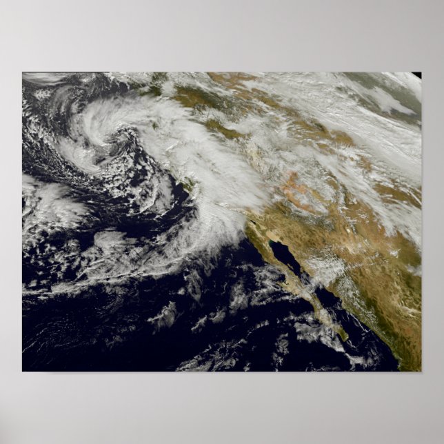 Affiche Une série de fortes tempêtes avec des vents violen (Devant)