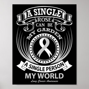 Affiche Une seule personne peut être mon monde Cancer du p