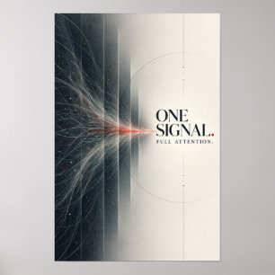 Affiche Une signalétique pure attention typographie minima