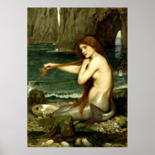 Affiche Une sirène (1901) ~ Belle toile d'art