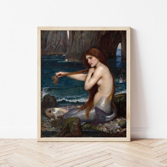Affiche Une sirène | John William Waterhouse (Créateur téléchargé)