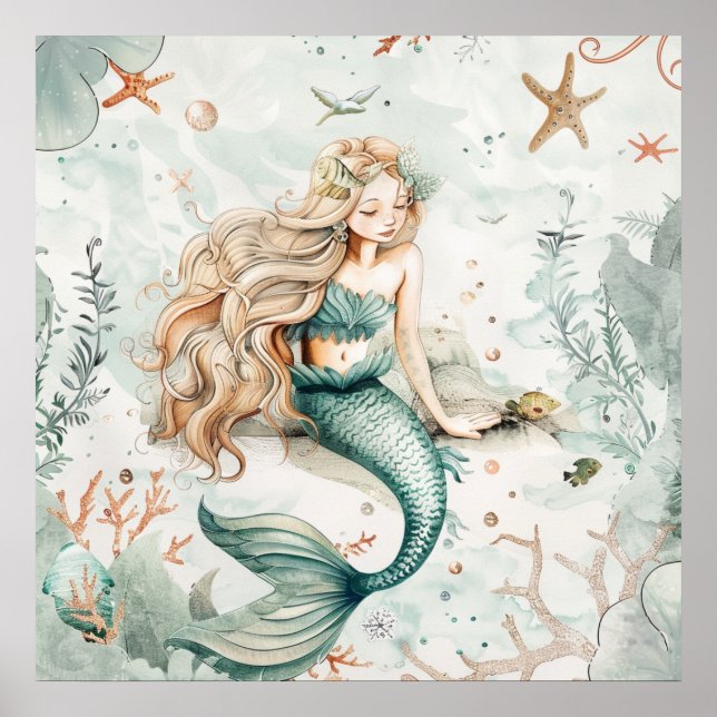 Affiche Une sirène mignonne (Devant)