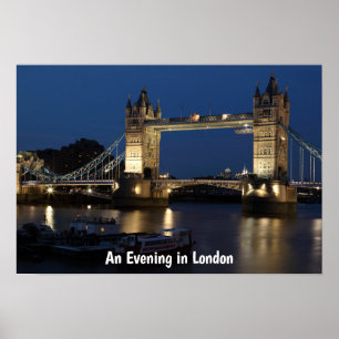 Affiche Une soirée dans une scène nocturne à Londres