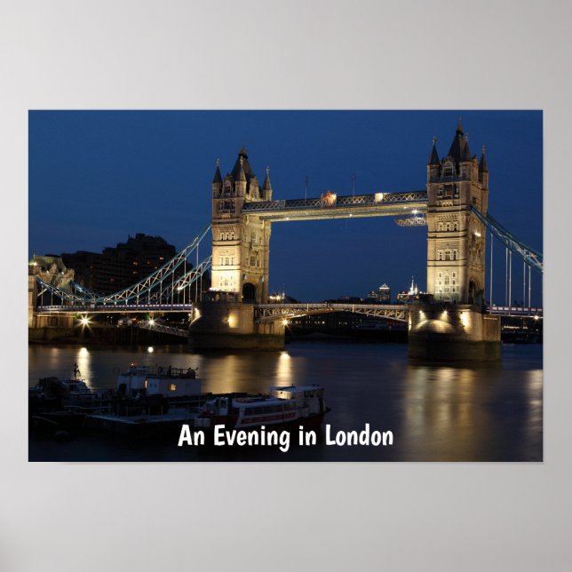 Affiche Une soirée dans une scène nocturne à Londres (Devant)