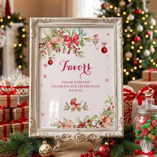 Affiche Une station de cadeaux de fête pour une baby showe
