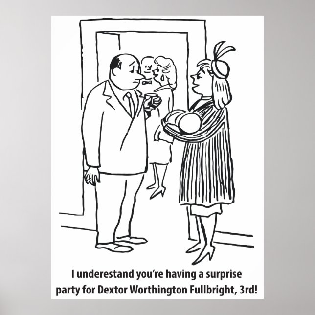 Affiche Une surprise pour Dextor, Drôle, Vintage (Devant)