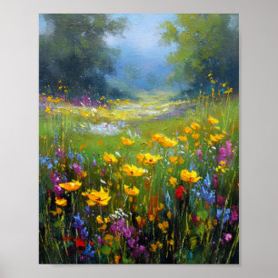 Affiche Une Symphonie de Floraison Estivale : Fleurs Sauva