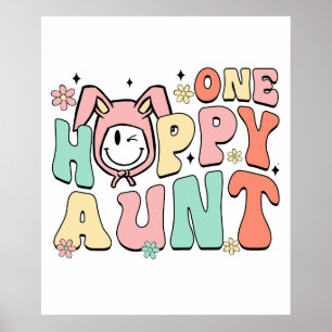 Affiche une tante heureuse, rétro, vintage