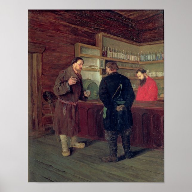 Affiche Une taverne, 1889 (Devant)