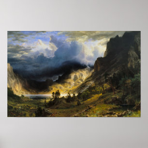 Affiche Une tempête dans les montagnes Rocheuses, Mont Ros