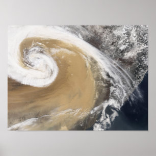 Affiche Une tempête de poussière asiatique traverse le Pac