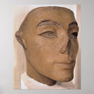 Affiche Une tête royale, probablement de Nefertiti, de