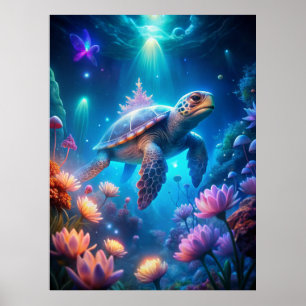 Affiche Une tortue
