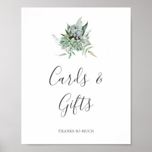Affiche Une verdure succulente   Cartes et cadeaux Signe