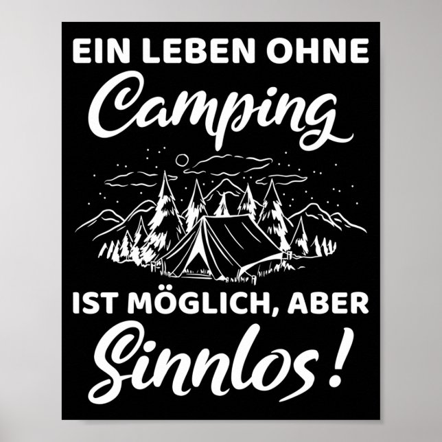 Affiche Une vie d'homme sans camping est possible mais (Devant)