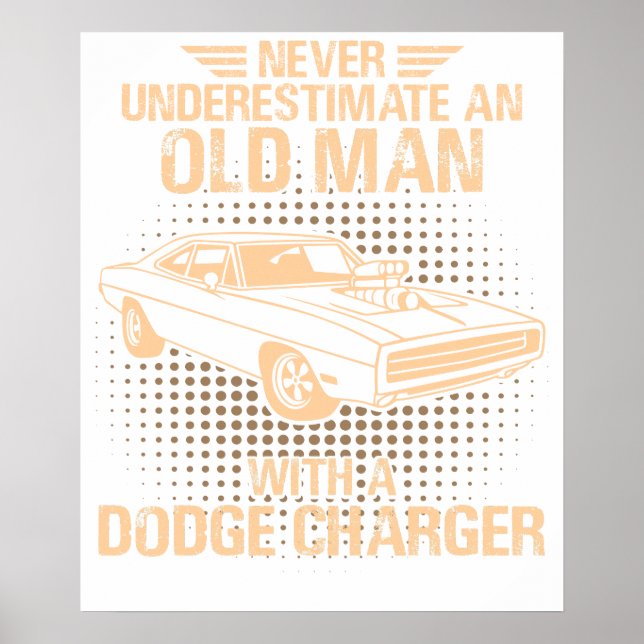Affiche Une vieille Dodge Charger 1970 (Devant)