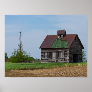 Affiche Une vieille grange de l'Illinois