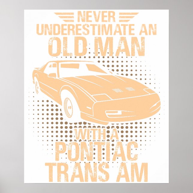 Affiche Une vieille Pontiac Trans Am 1991 Gta (Devant)