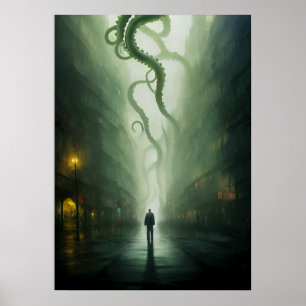 Affiche Une ville sous l'horreur de Cthulhu