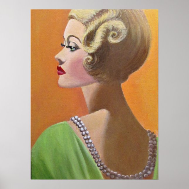 Affiche Une Vintage dame classique (Devant)