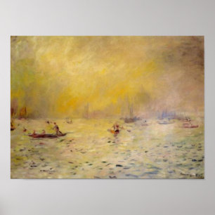 Affiche Une vue de Renoir de brouillard de Venise