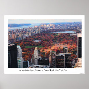 Affiche Une vue d'en haut : Automne dans le Central Park
