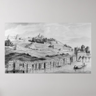 Affiche Une vue du port de la ville de Lyon