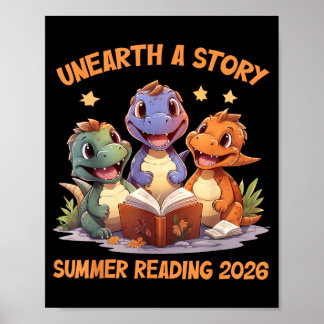Affiche Unearth a Story Summer Reading 2026 Men Women Kids