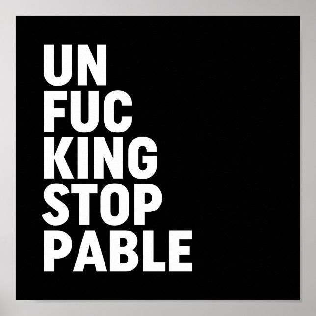 Affiche Unfu*kingstoppable (Devant)