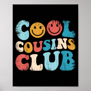 Affiche Uni Cool Cousins Club, Funny Cousin Crew Kids Boys