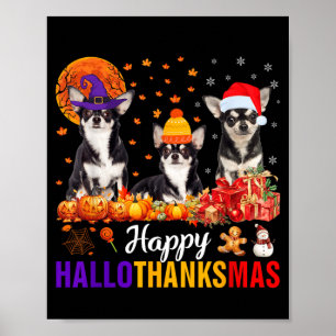 Affiche Uni-S Kids Chihuahua Chien Halloween Thanksgiving