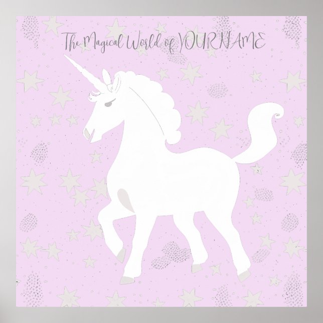 Affiche Uni Unicorn. Poster, Wall Art (Devant)