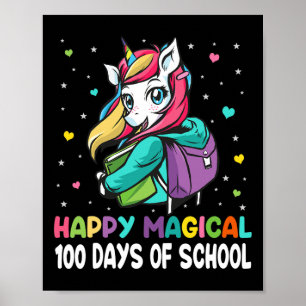 Affiche Unicorn 100 Jours Happy Magical 100 Jours D'École
