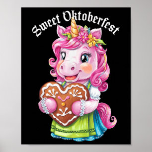 Affiche Unicorn allemand Drindl Funny Kids Sweet
