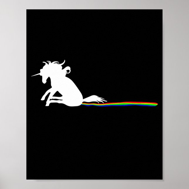 Affiche Unicorn Dragging Rainbows Funny Adult S  (Devant)