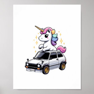 Affiche Unicorn équitation Kei Voitures Garçons Filles Fem